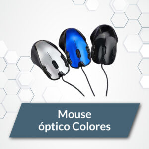 Mouse USB Optico Colores MUO -C5 (Azul, Gris)