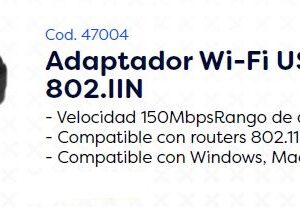 Adaptador Wi-Fi USB 300Mbps 802.IIN